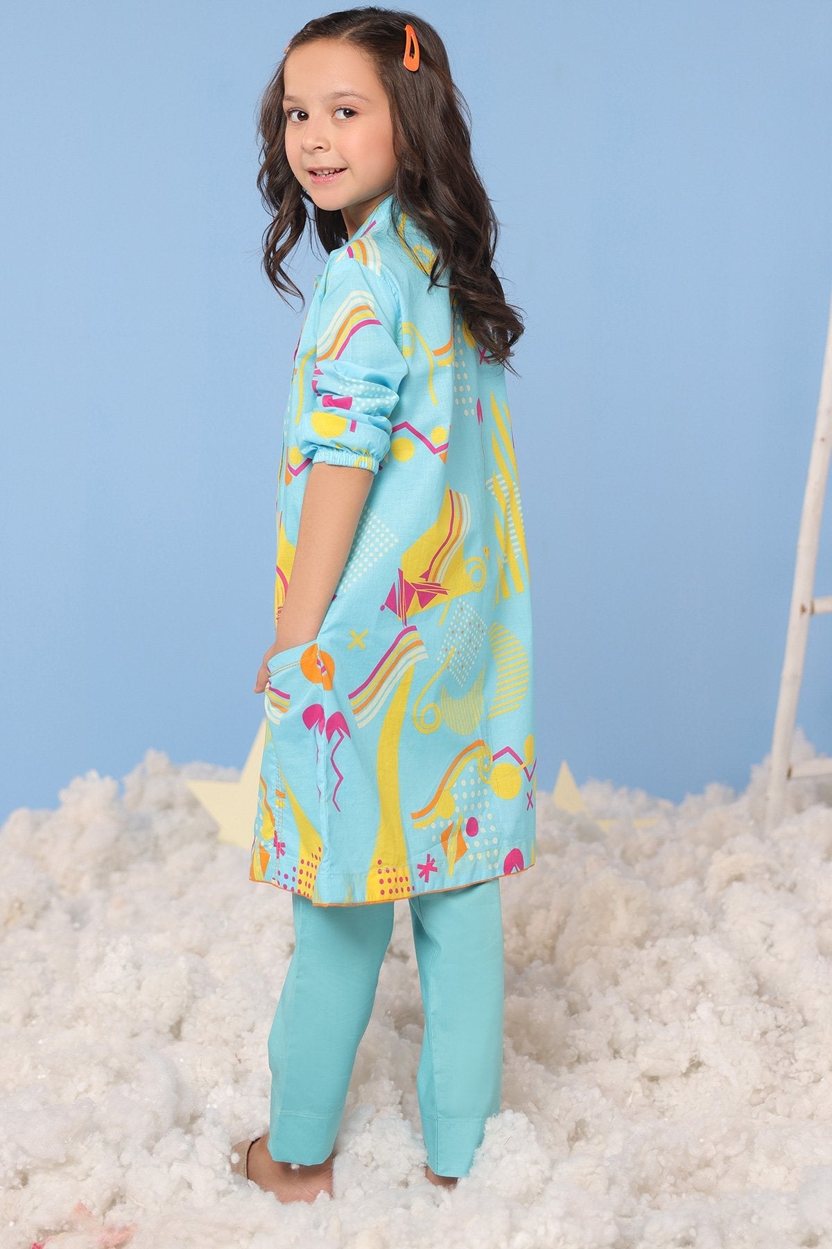2 Pc Printed Cambric Outfit