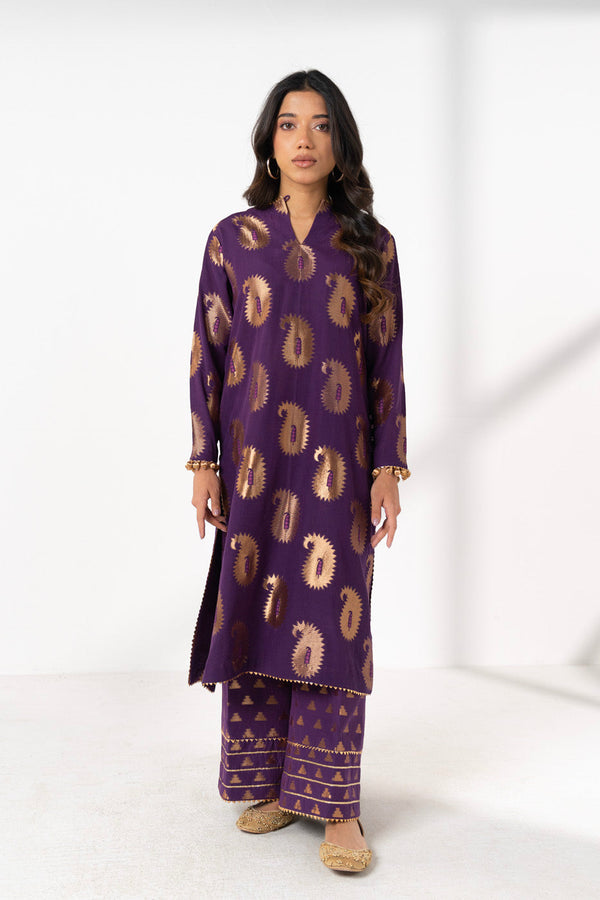 2 Piece Jacquard Suit With Jacquard Trouser