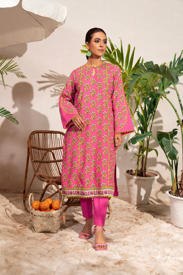 Two Piece Printed Poly Viscose Suit With Poly Viscose Trouser