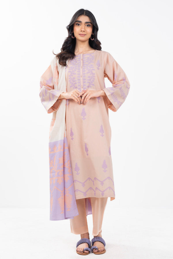 Stitched - 2 Pc Printed Jacquard Kurta