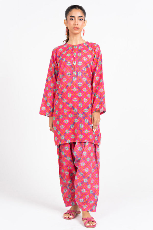 Stitched - 2 Pc Printed Khaddar Outfit