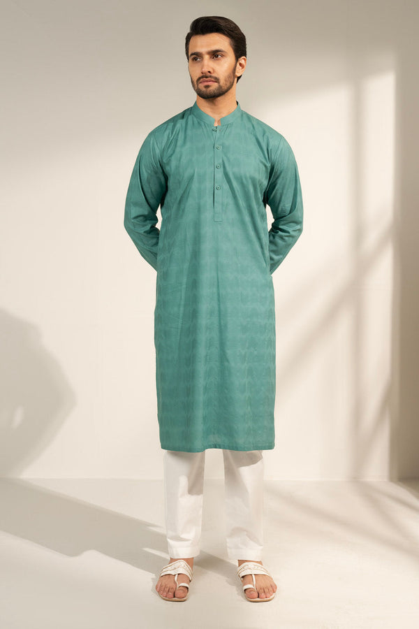 Regular Fit Jacquard Kurta