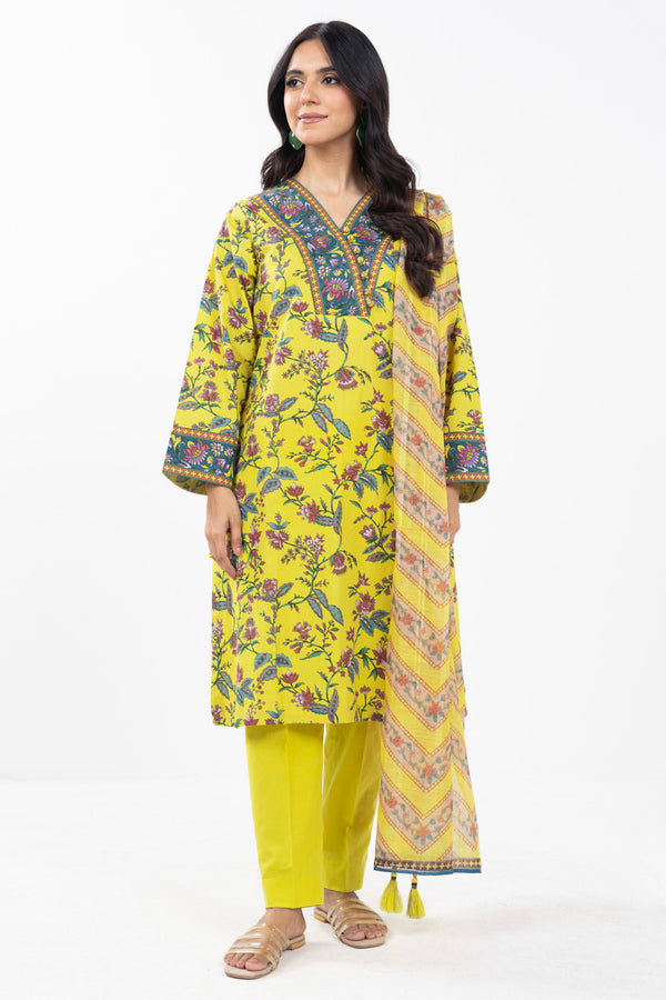 Stitched - 2 Pc Printed Cambric Outfit