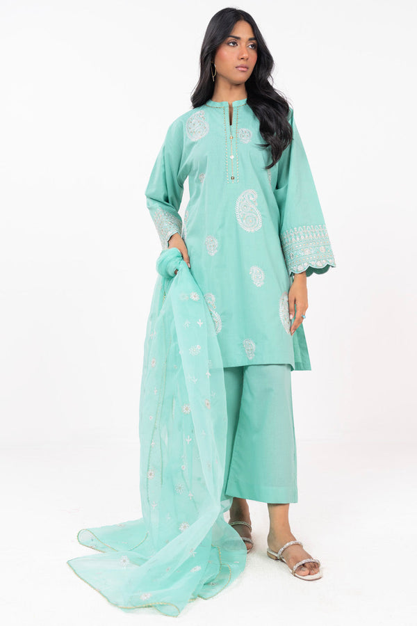 Stitched - 2 Pc Zari Lawn Outfit