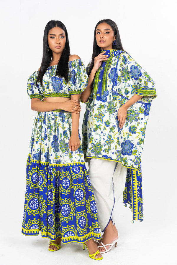 3 Pc Printed Lawn Suit With Printed Dobby Dupatta