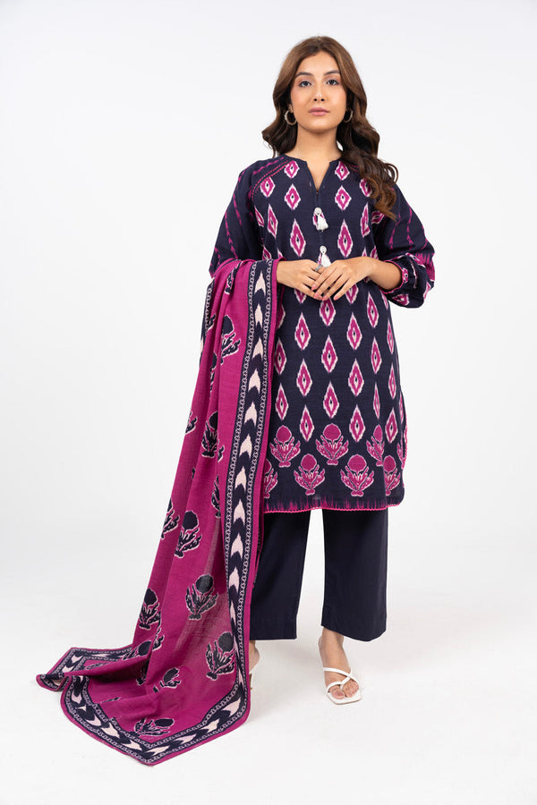 3 Piece Printed Cambric Suit With Printed Lawn Dupatta