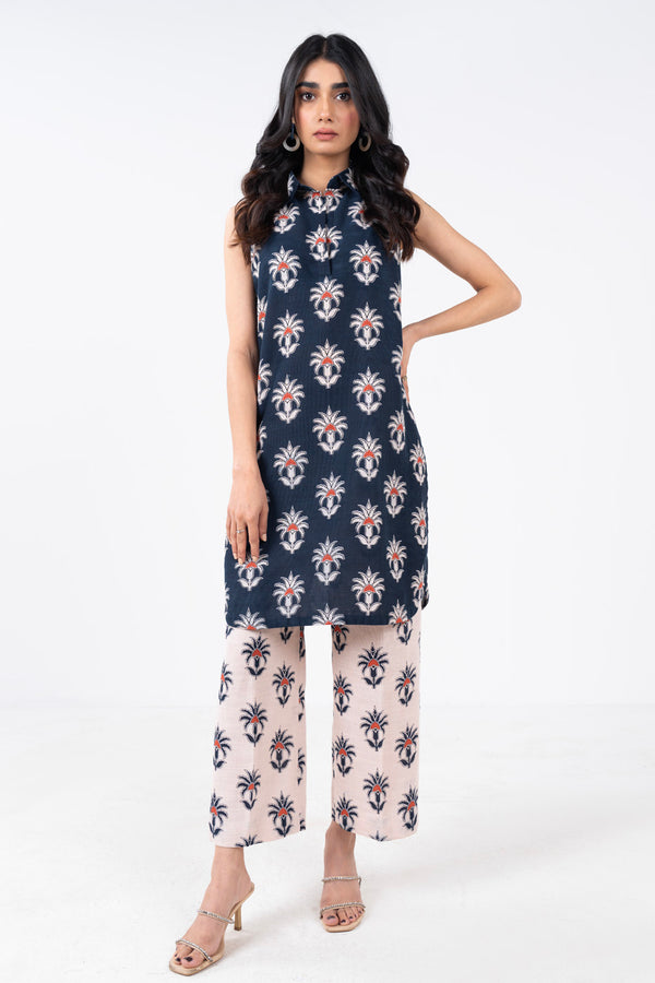 2 Piece Printed Cambric Suit With Printed Cambric Trouser