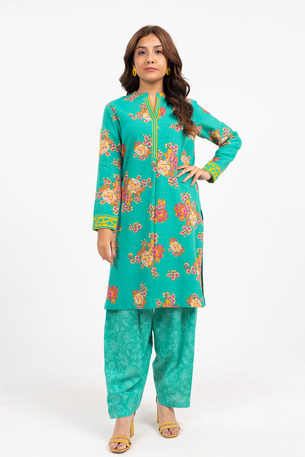 2 Piece Printed Cambric Suit With Printed Cambric Trouser