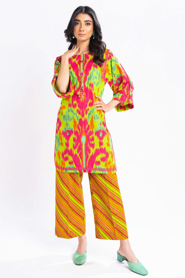 2 Piece Printed Khaddar Suit With Khaddar Trouser