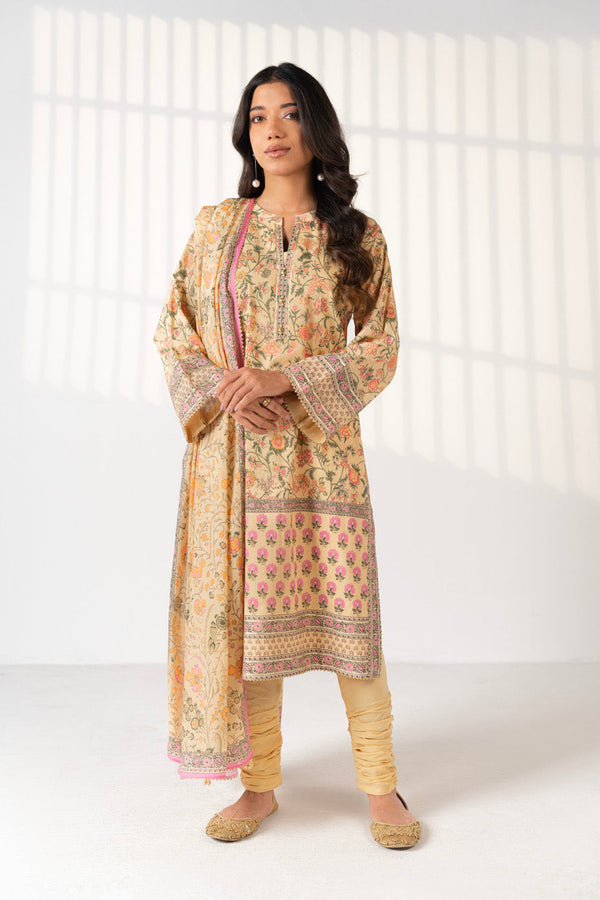 3 Piece Printed Maysuri Lawn Suit With Printed Maysuri Lawn Dupatta