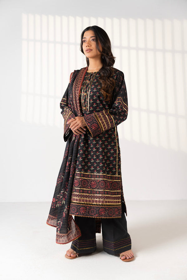 3 Piece Printed Maysuri Lawn Suit With Printed Maysuri Lawn Dupatta