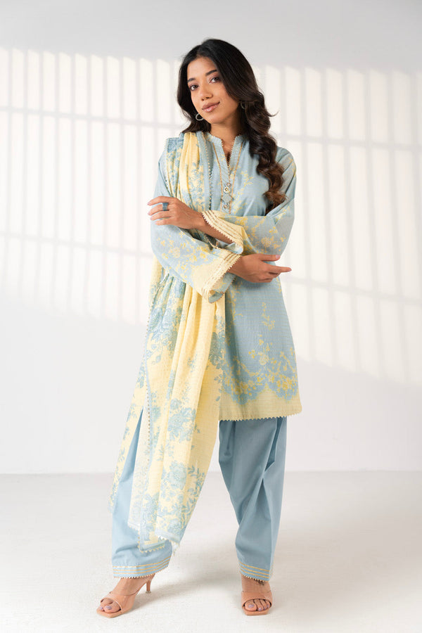 3 Piece Printed Maysuri Lawn Suit With Printed Maysuri Lawn Dupatta