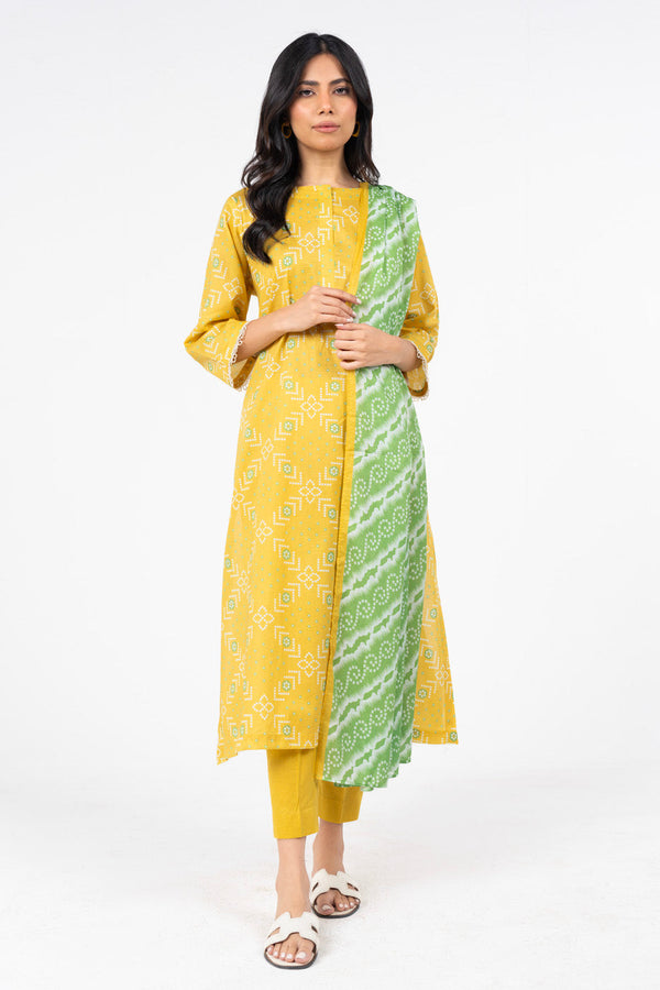 3 Pc Printed Lawn Suit With Lawn Dupatta