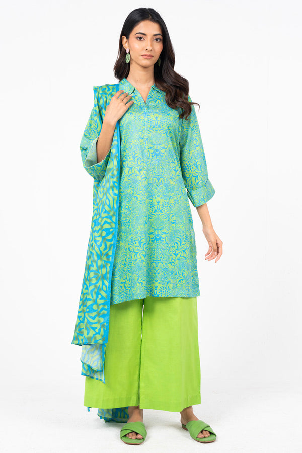 3 Pc Printed Lawn Suit With Lawn Dupatta