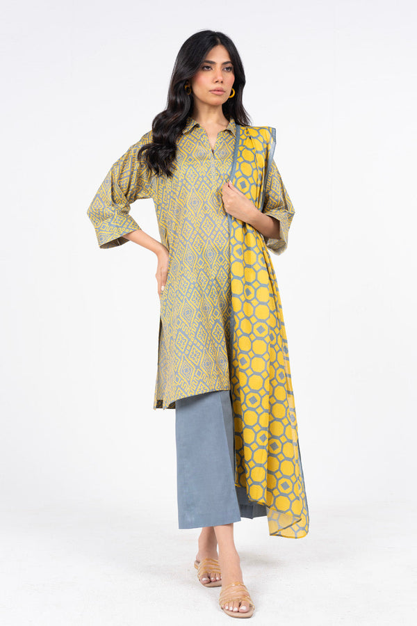 3 Pc Printed Lawn Suit With Lawn Dupatta