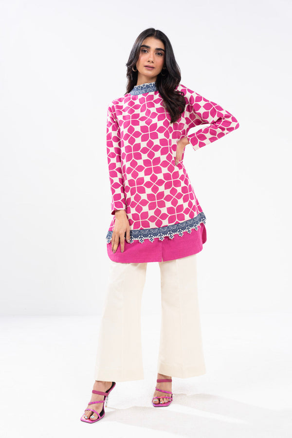 2 Piece Printed Khaddar Suit With Khaddar Trouser