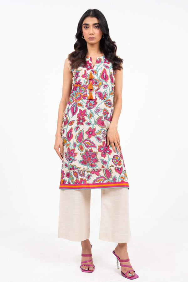 2 Piece Printed Khaddar Suit With Khaddar Trouser