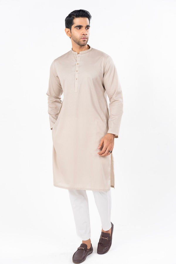 Dyed  Embroidered Cotton Kurta