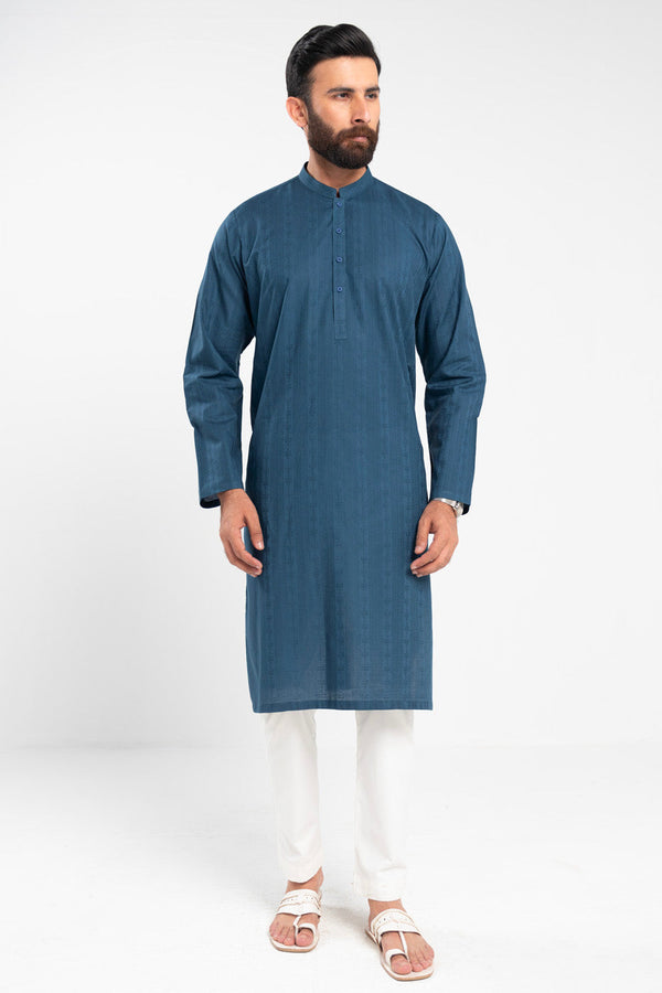 Regular Fit Jacquard Kurta