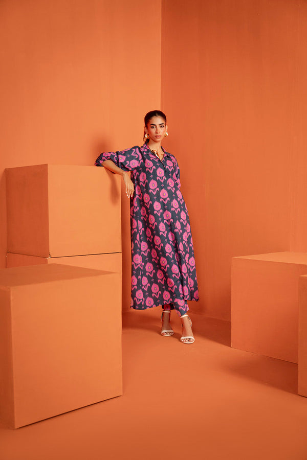 Stitched - Printed Khaddar Kurta