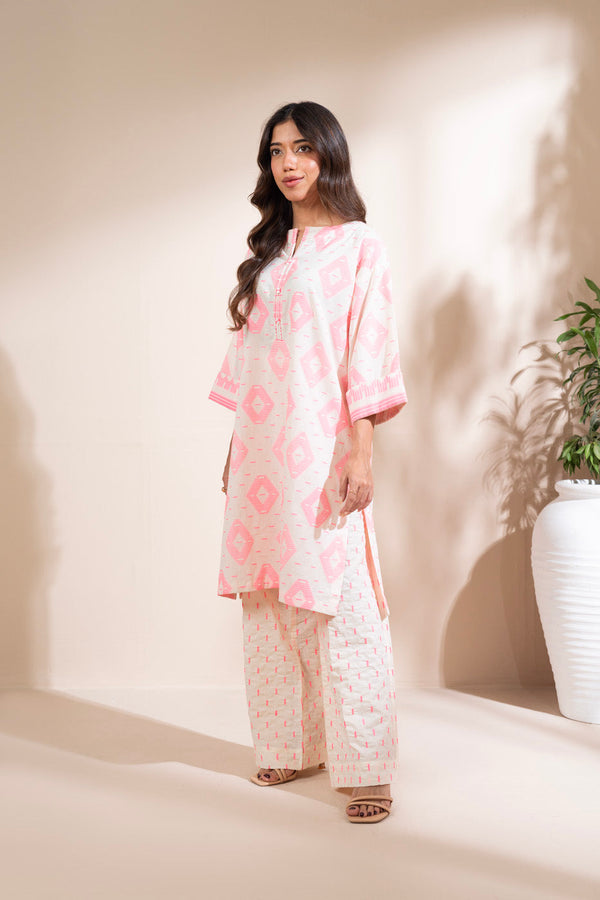 Stitched - Printed Jacquard Kurta
