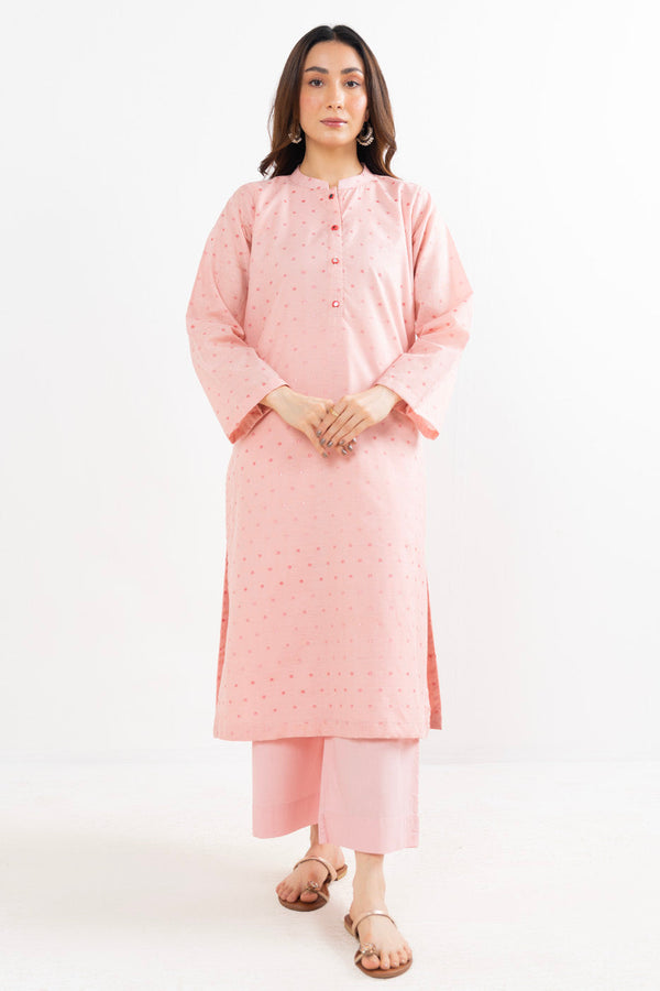 Stitched - 2 Pc Printed Jacquard Outfit