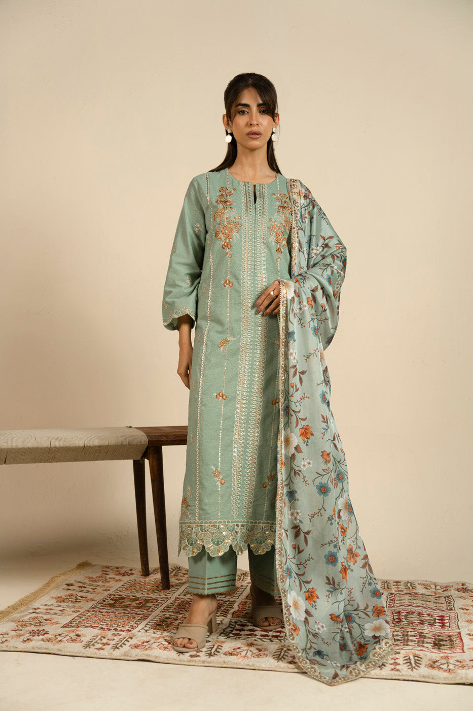 RTS  | SHIRT, TOUSER & DUPATTA