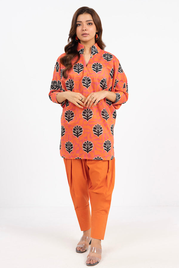 1 Pc Printed Cambric Shirt 