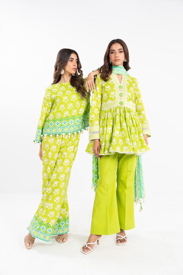 3 Piece Printed Lawn Suit With Printed Lawn Dupatta