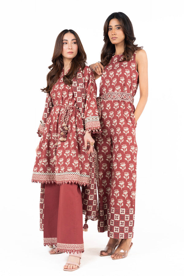 3 Piece Printed Lawn Suit With Printed Lawn Dupatta