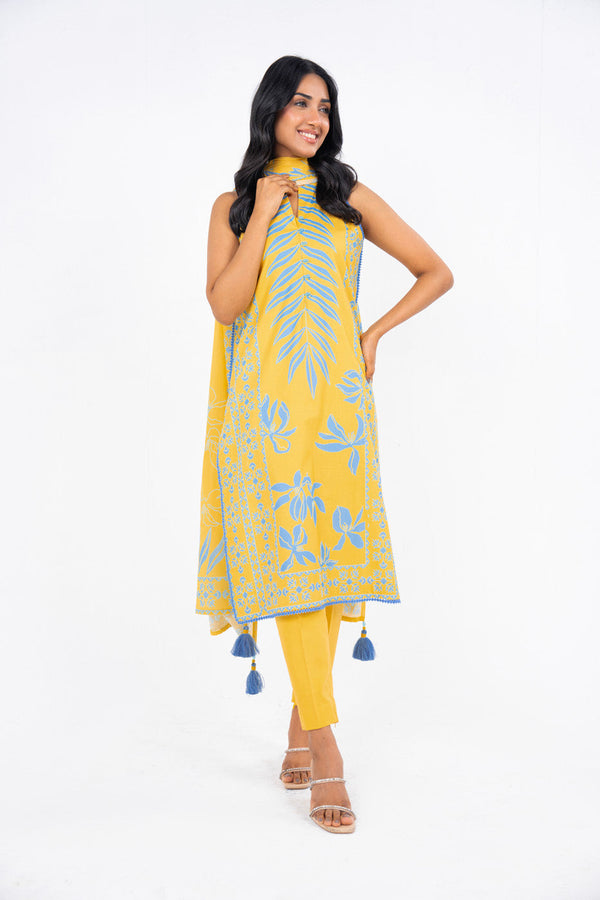 3 Pc Printed Lawn Suit With Lawn Dupatta