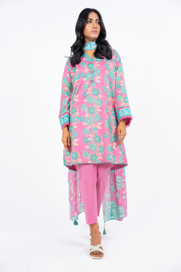 3 Pc Printed Lawn Suit With Lawn Dupatta