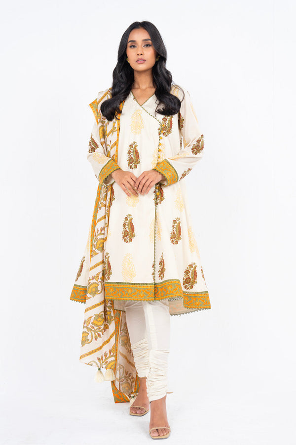 3 Pc Printed Lawn Suit With Lawn Dupatta