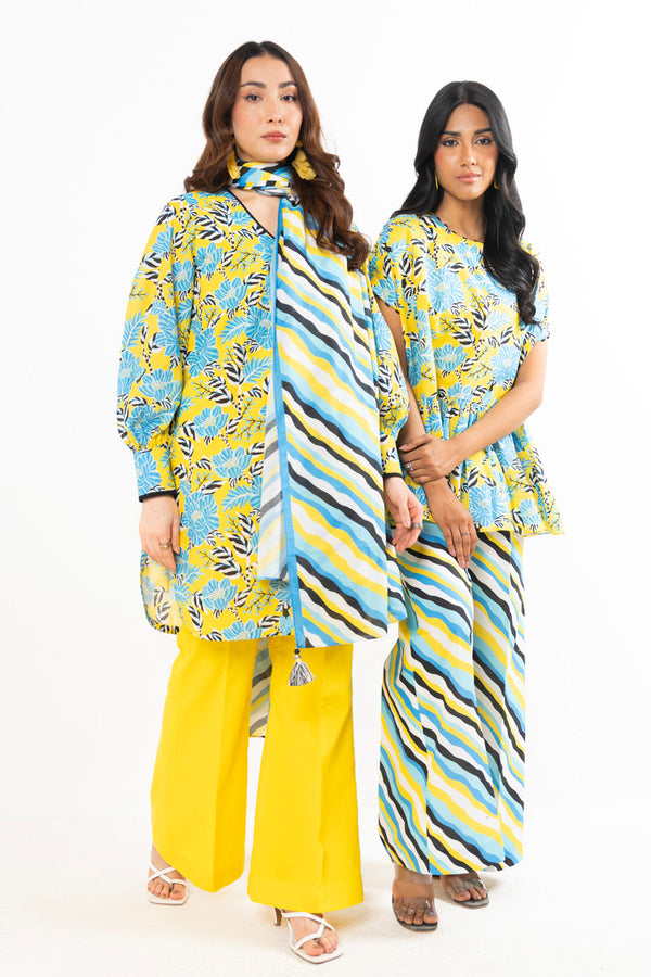 3 Pc Printed Lawn Suit With Printed Lawn Dupatta
