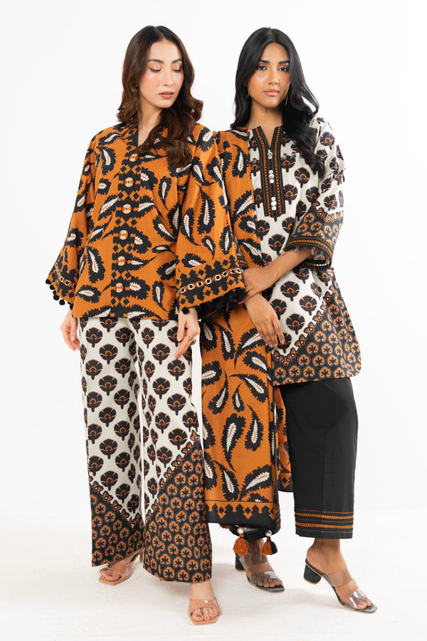 3 Pc Printed Lawn Suit With Printed Lawn Dupatta