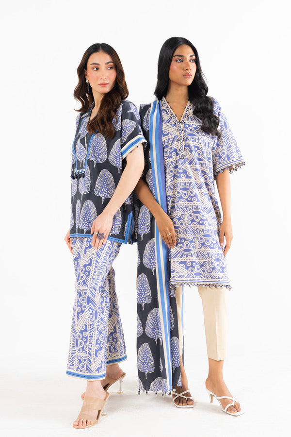 3 Pc Printed Lawn Suit With Printed Lawn Dupatta
