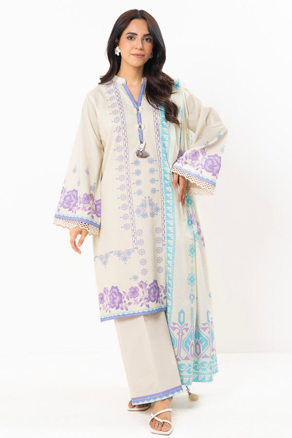2 Pc Printed Lawn Suit With Printed Lawn Dupatta
