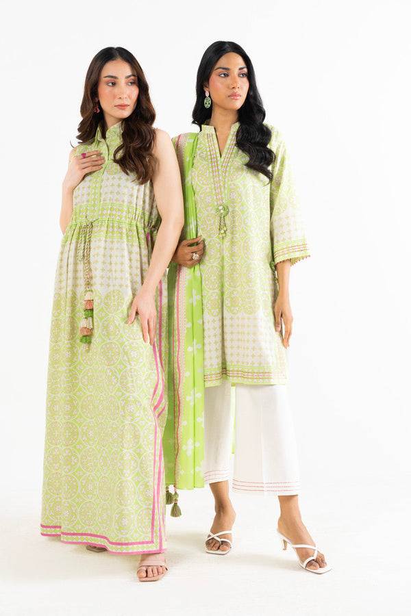 2 Pc Printed Lawn Suit With Printed Lawn Dupatta