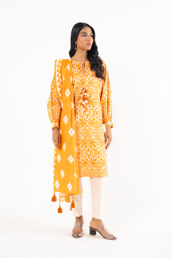 3 Pc Printed Lawn Suit With Printed Lawn Dupatta