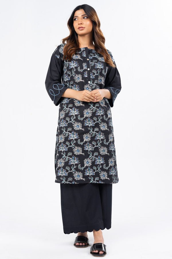 Stitched - Dyed Embroidered Cambric Kurti