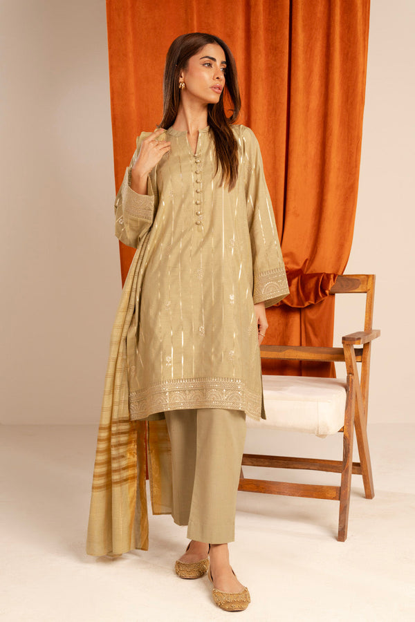 Stitched - 2 Pc Embroidered Lurex Outfit