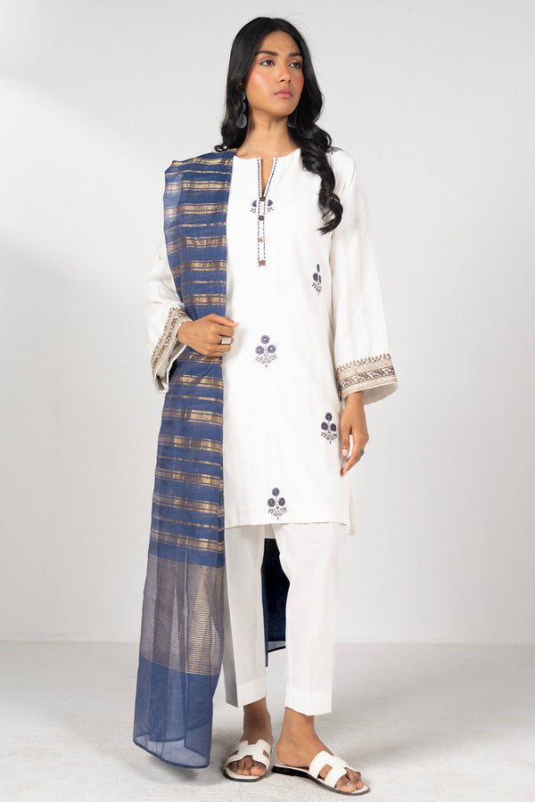 Stitched - 2 Pc Embroidered Dobby Outfit