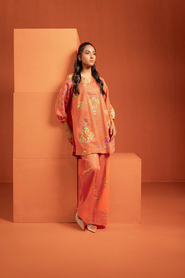 Stitched - Printed Khaddar Kurta