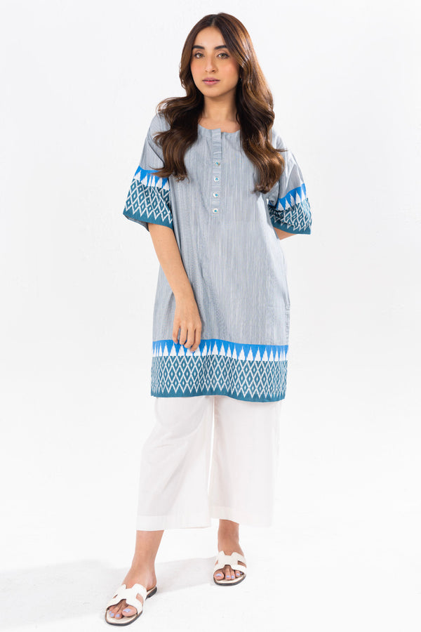 Stitched - Dyed Printed Cambric Kurti