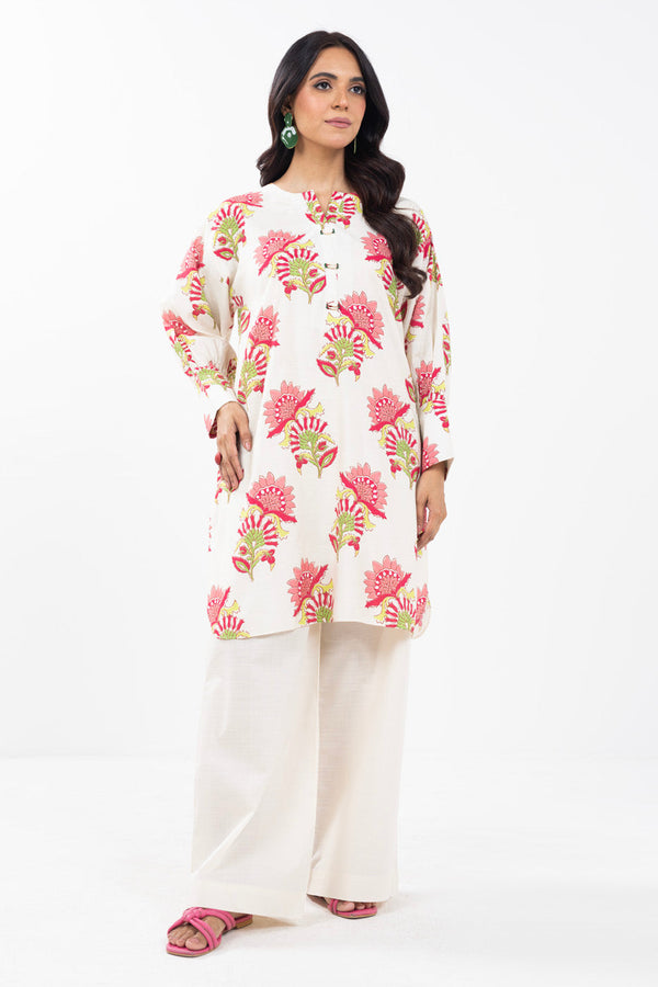 Stitched - Printed Cotton Silk Kurti