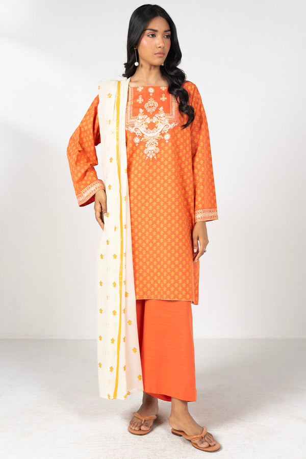 Stitched - 2 Pc Printed Raw Silk Outfit