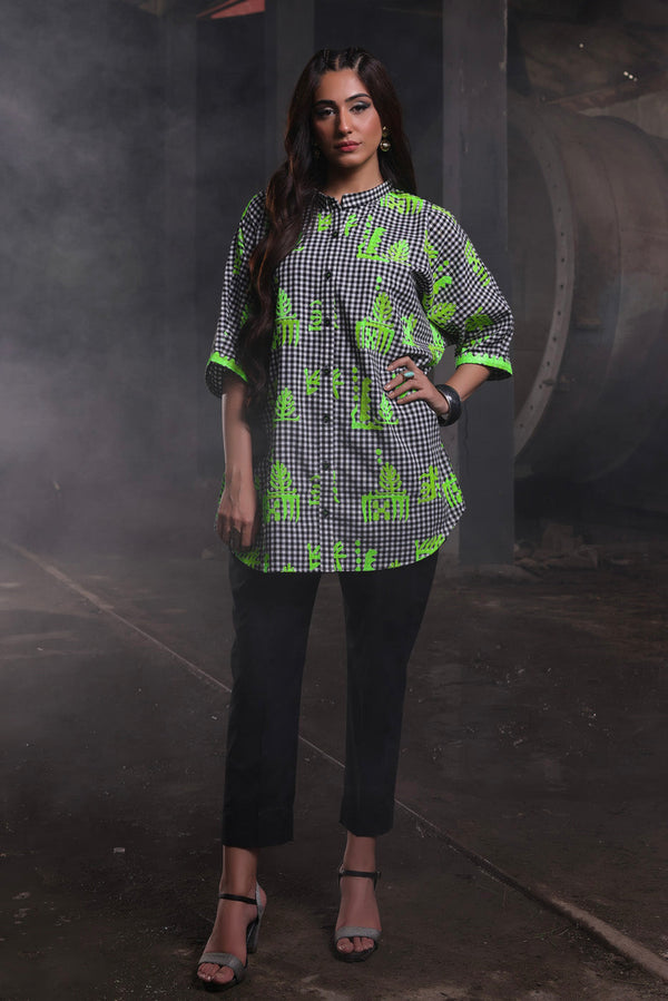 Stitched - Printed Embroidered Khaddar Kurta