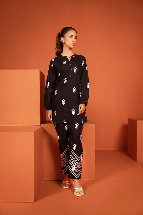 Stitched - Printed Khaddar Kurta