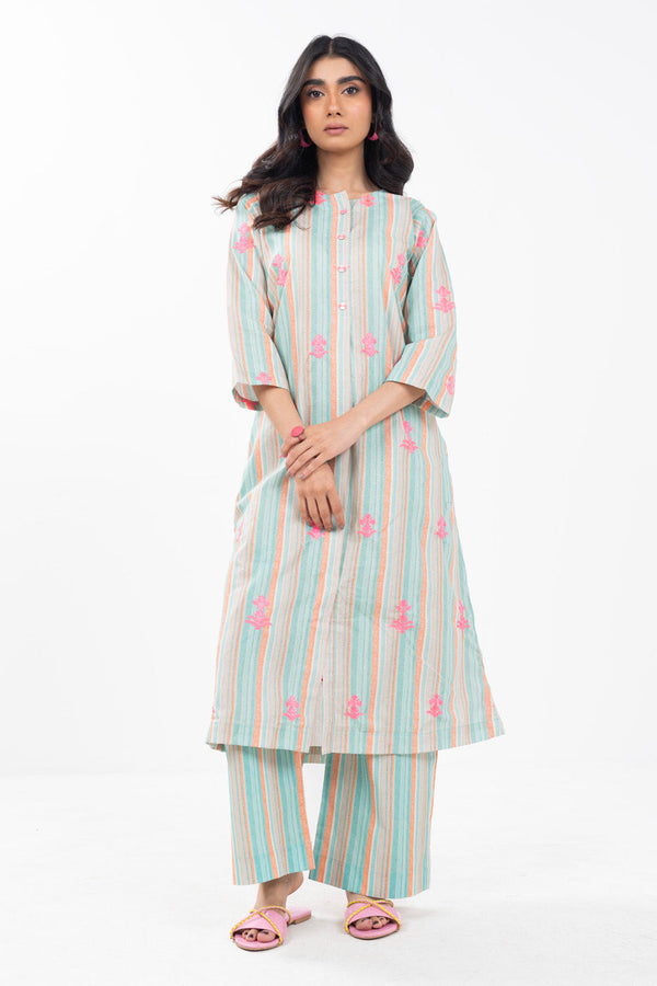 Stitched - Printed Embroidered Irish Kurta