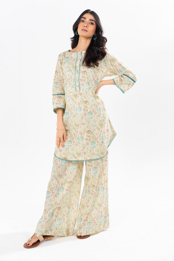 Stitched - 2 Pc Embroidered Irish Lawn Outfit